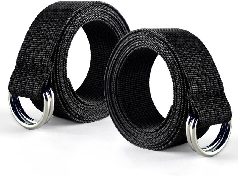 Clocean Web Football Belt with Two Stainless Steel D Rings 52' Football Pants Belt for Men Women Kids Youth Boys Girls - Image 1
